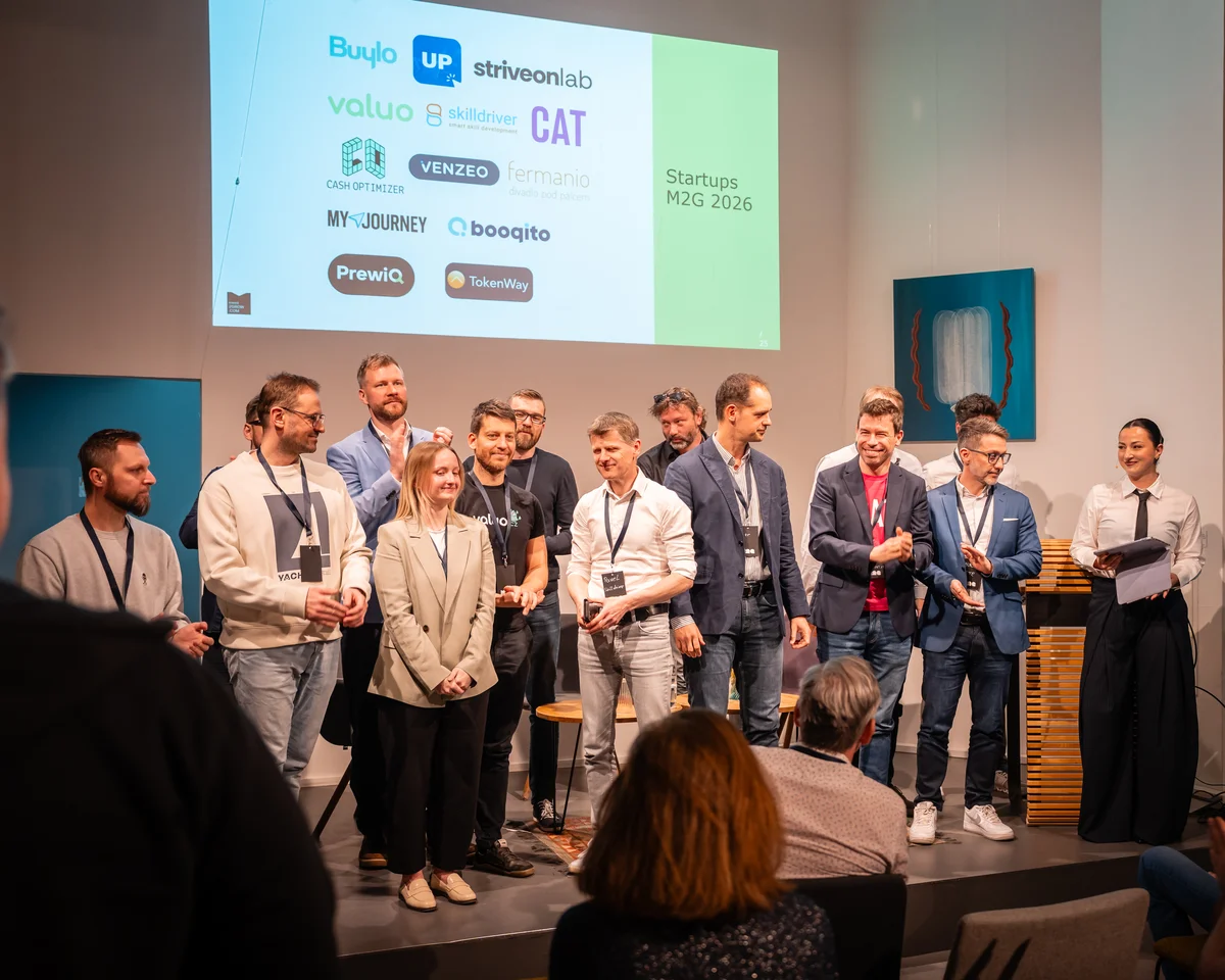 Lukáš s dalšími zakladateli na Pitch Night